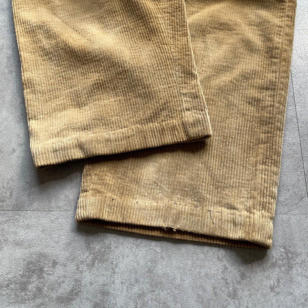 40-50s ファーマーズ 太畝コーデュロイ ブラウン W37