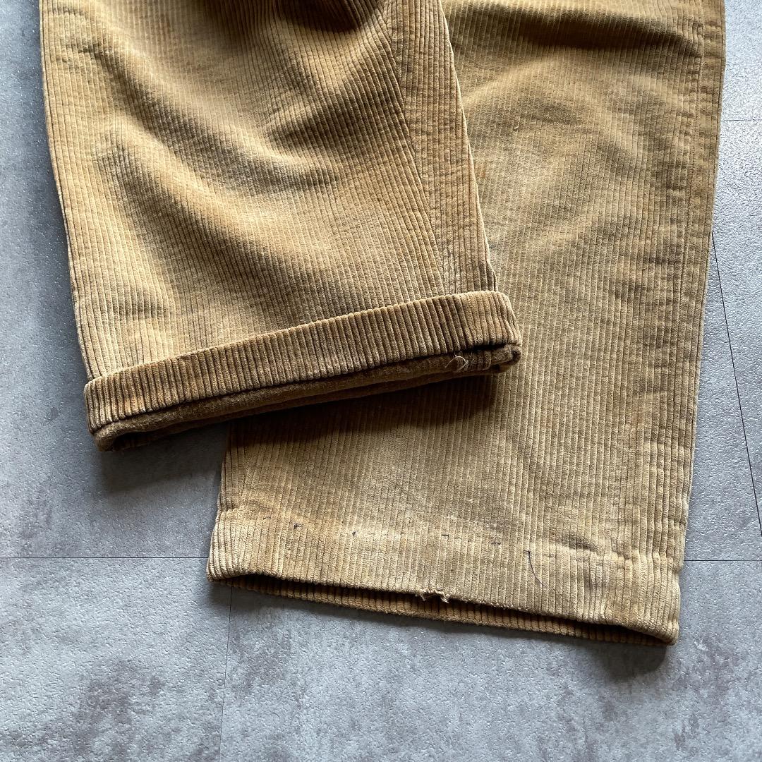 40-50s ファーマーズ 太畝コーデュロイ ブラウン W37