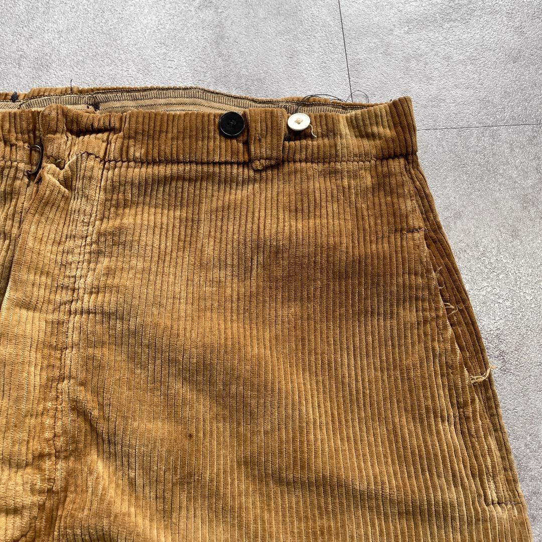 40-50s ファーマーズ 太畝コーデュロイ ブラウン W37