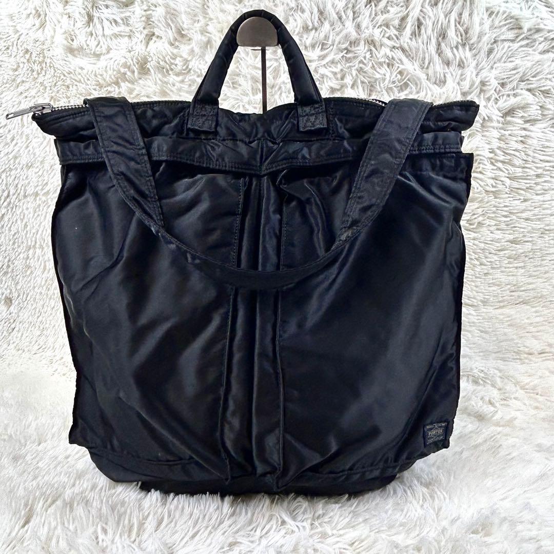 激レア✨初期 ポーター タンカー 2WAY ヘルメットバッグ 黒 当時物 栞付