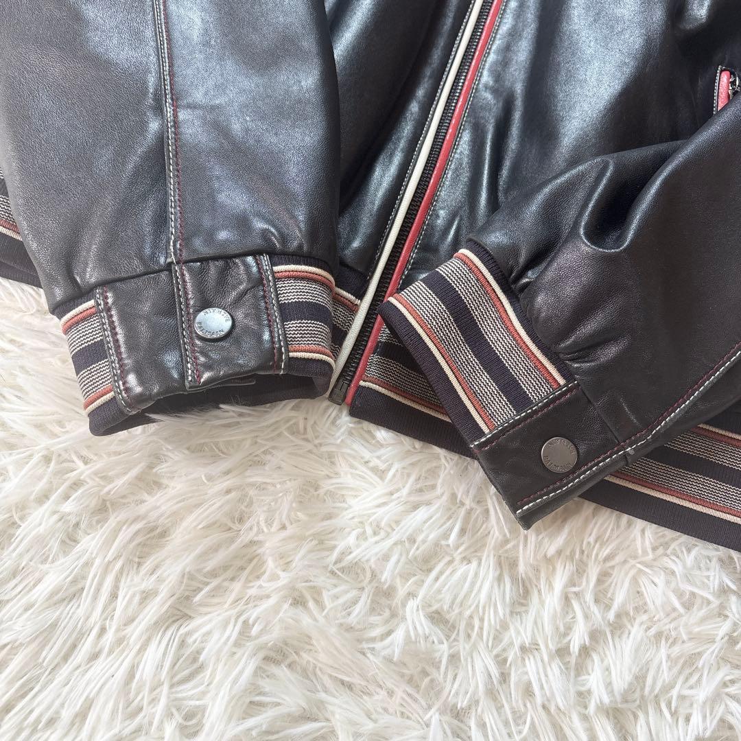 ☆希少XLサイズ☆BALMAIN バルマン シングルライダース リアルレザー