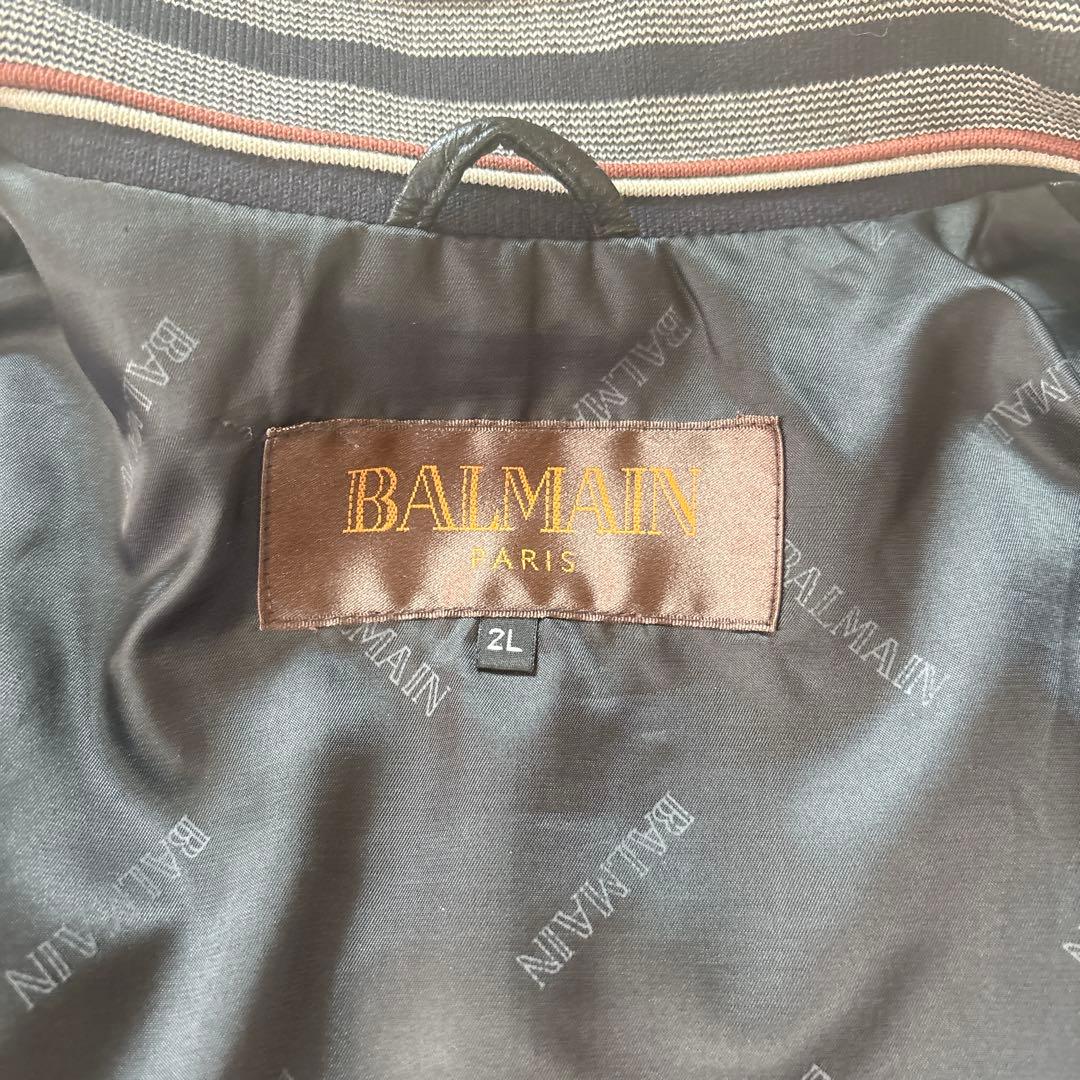 ☆希少XLサイズ☆BALMAIN バルマン シングルライダース リアルレザー