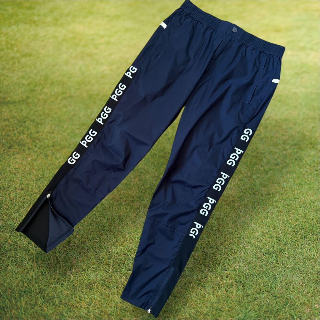 パーリーゲイツ　PGG パンツ　M〜L相当　黒　紺　白　ネイビー　撥水加工　4