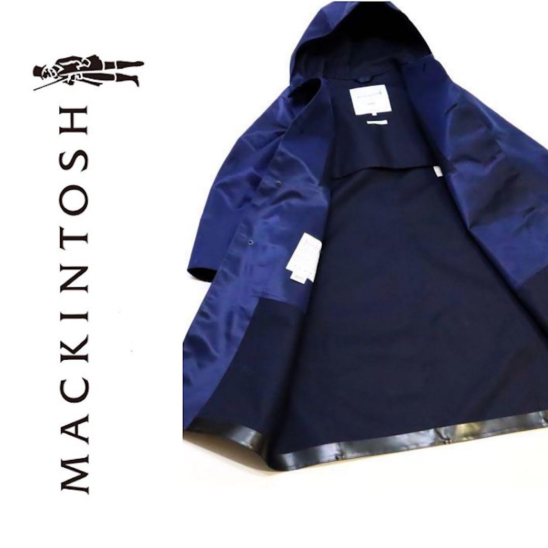 美品　マッキントッシュ×ハイク　ゴム引きコート　クリストン　ネイビー