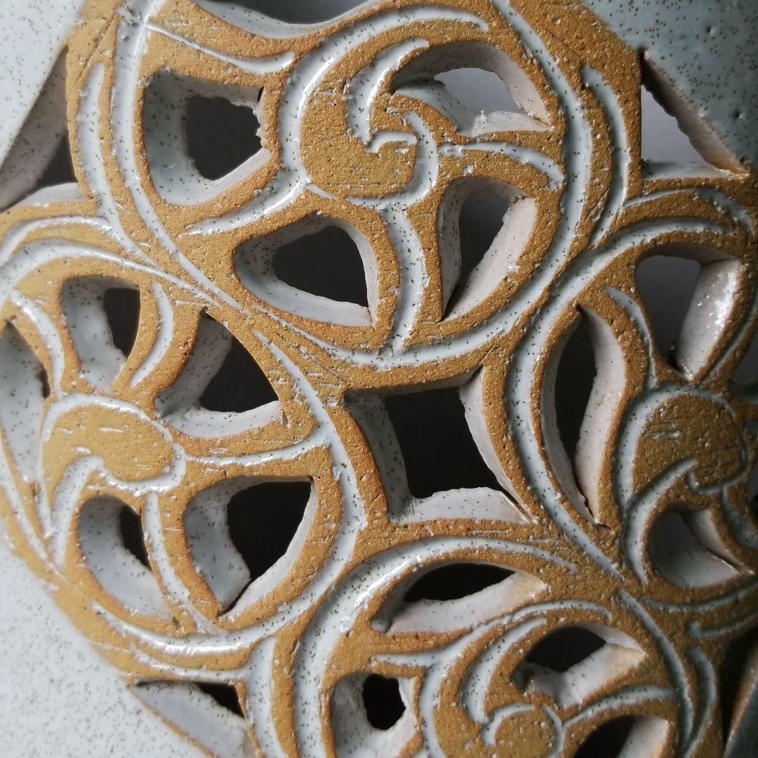 信楽焼　傘立て 菱柄（薄） 高さ４８cm