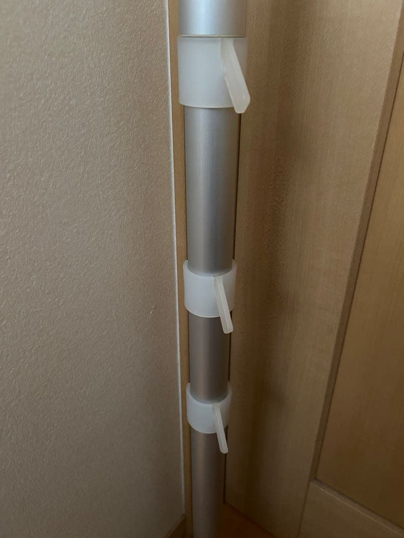 シルバー 2段ハンガーラック アルミ製