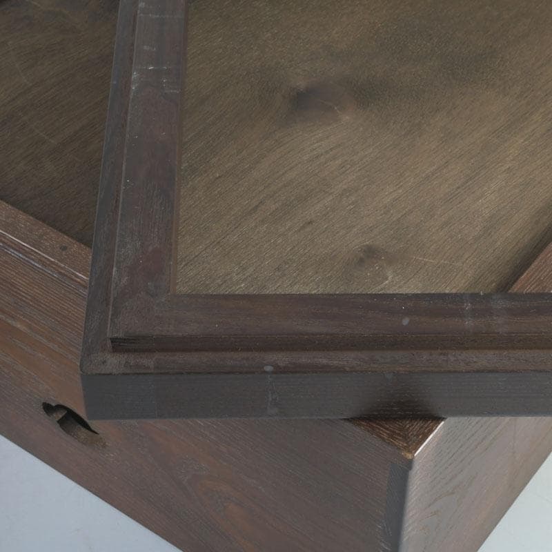 茶道具　桑　麿入子　置炉　炉壇　炉縁　V　9241A