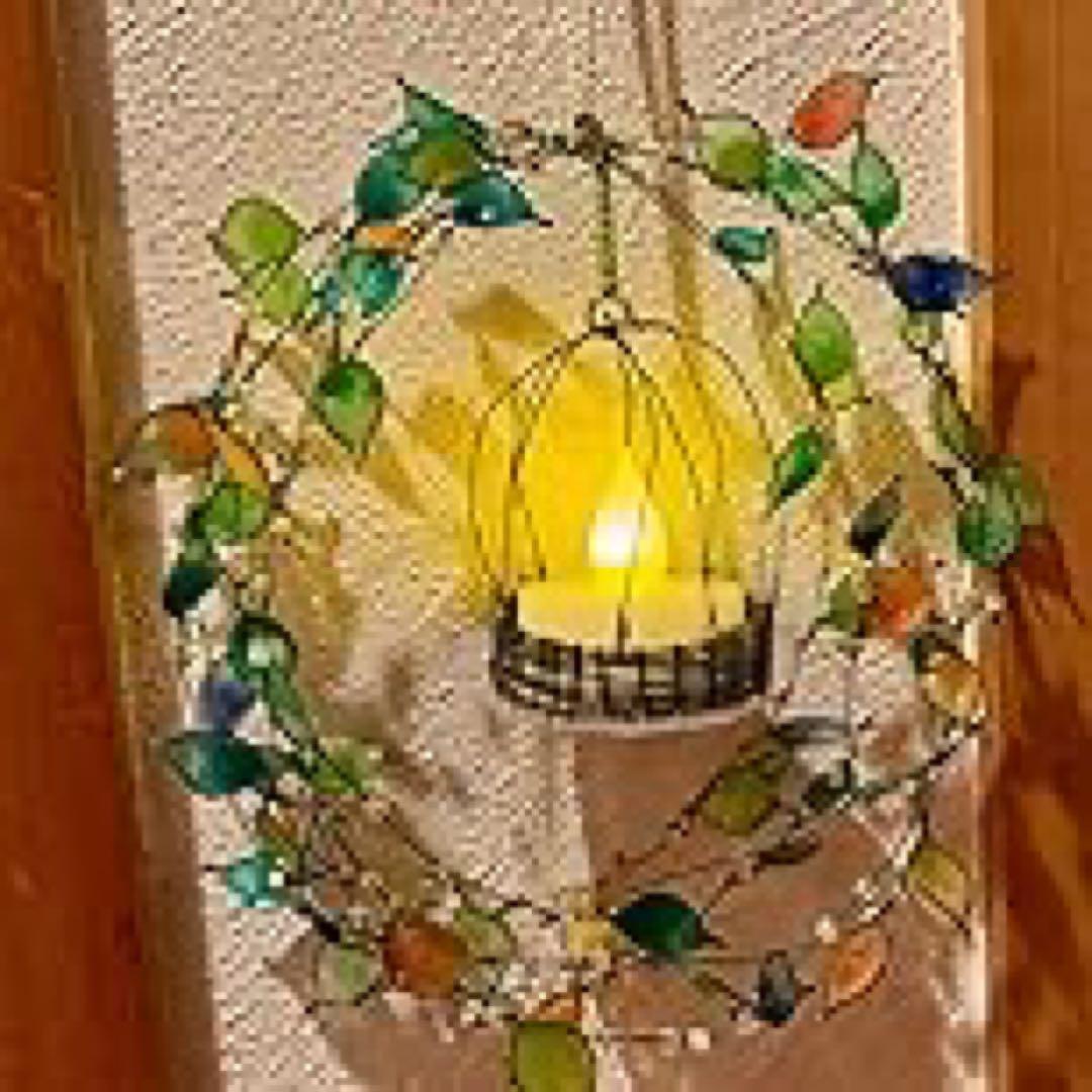 カラフルな葉の装飾リース