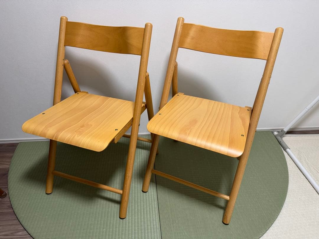 無印 フォールディングチェア　2個セット　絶版品