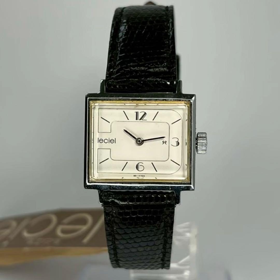 未使用品 SEIKO セイコー ルシエル スクエアケース 手巻時計 稼働品