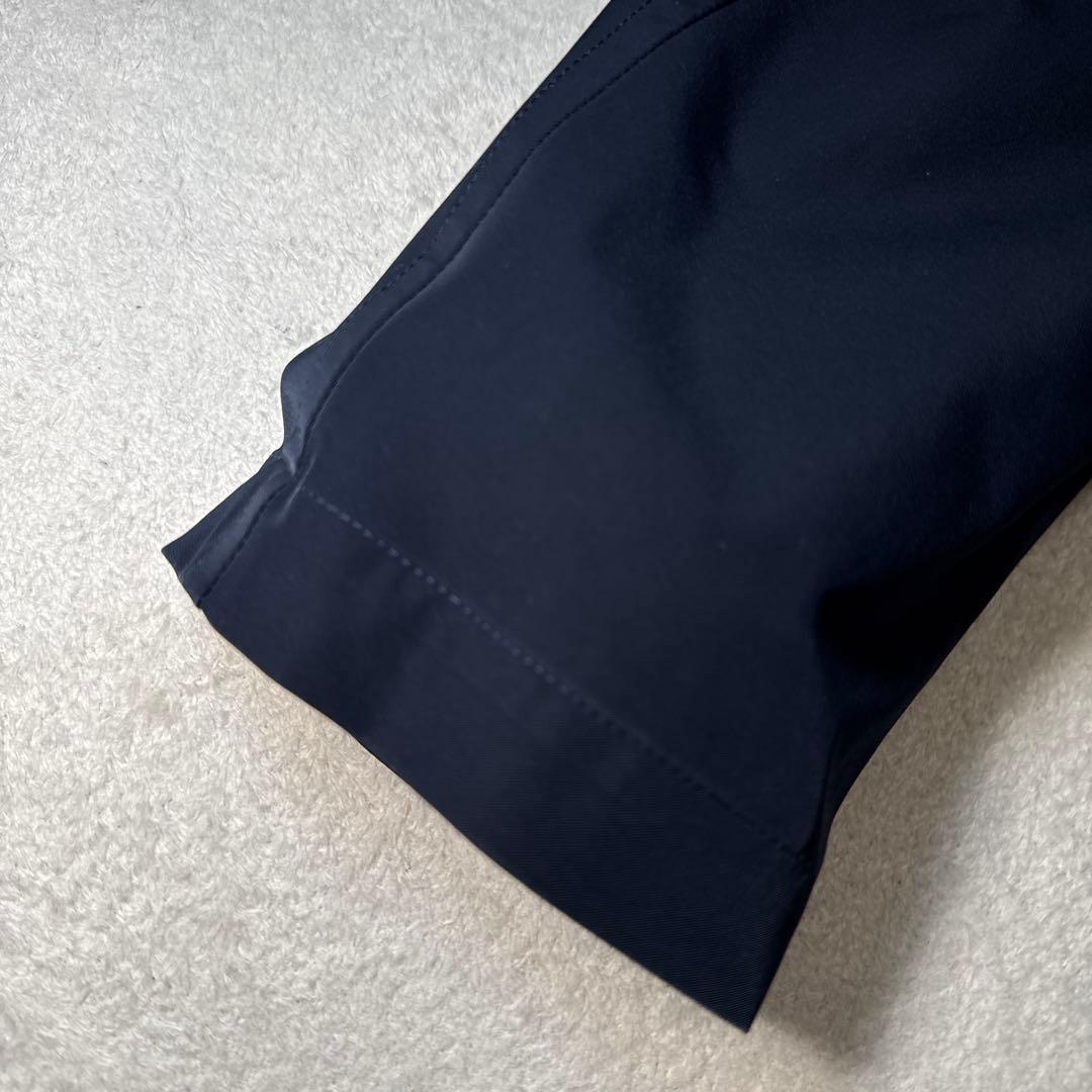 93 極美品　鎌倉シャツ　DICROS ステンカラーコート　ネイビー　46 M