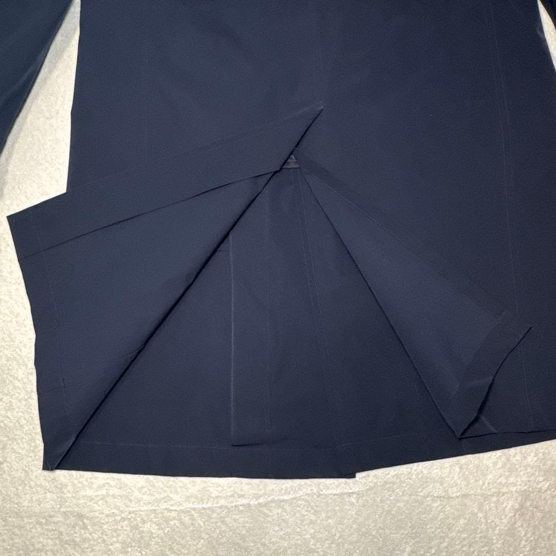 93 極美品　鎌倉シャツ　DICROS ステンカラーコート　ネイビー　46 M