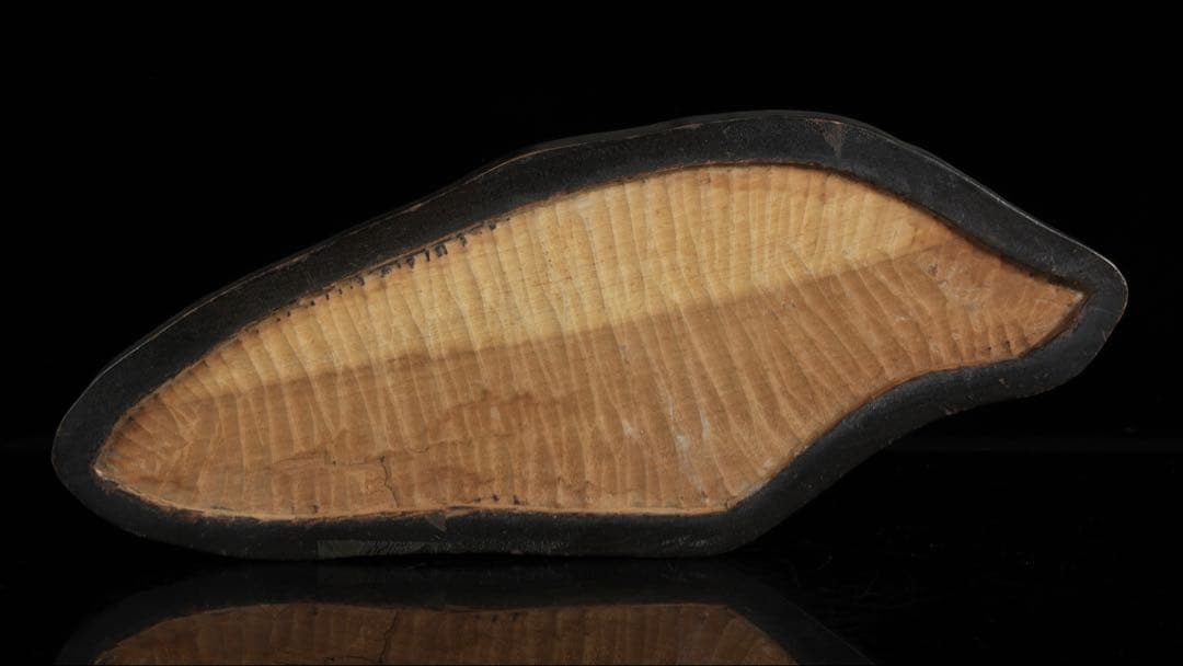 佐渡産 山形石 赤玉石 水石 鑑賞石 原石 自然石 美石 台座付 6117g