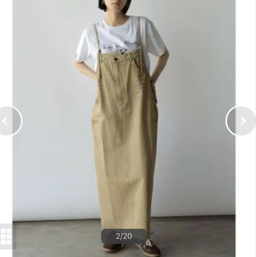 新品ヤマダヤ　ラディエイト アシメフロントデニムジャンパースカート