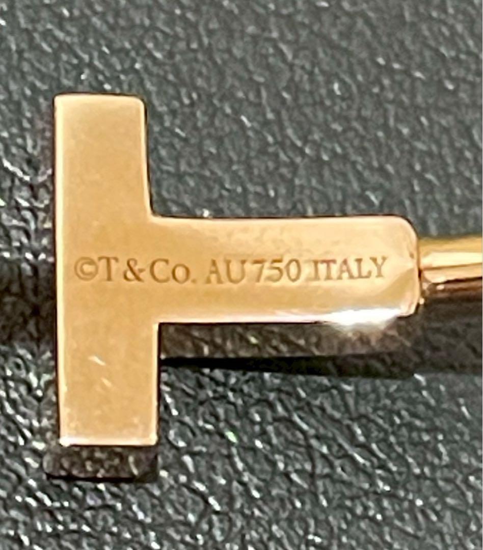 ティファニーワイヤーTバングル　K18 ブレスレット　7.5g