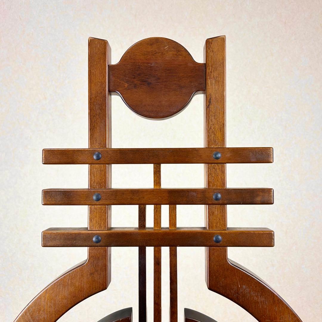 【希少】星野民藝 アームレスチェア 樺材 ダイニングハイバック 安楽椅子 その①