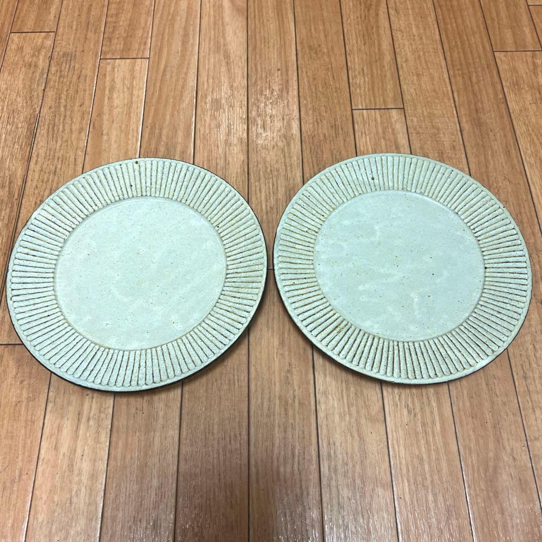 額賀章夫　プリーツ平皿　８寸