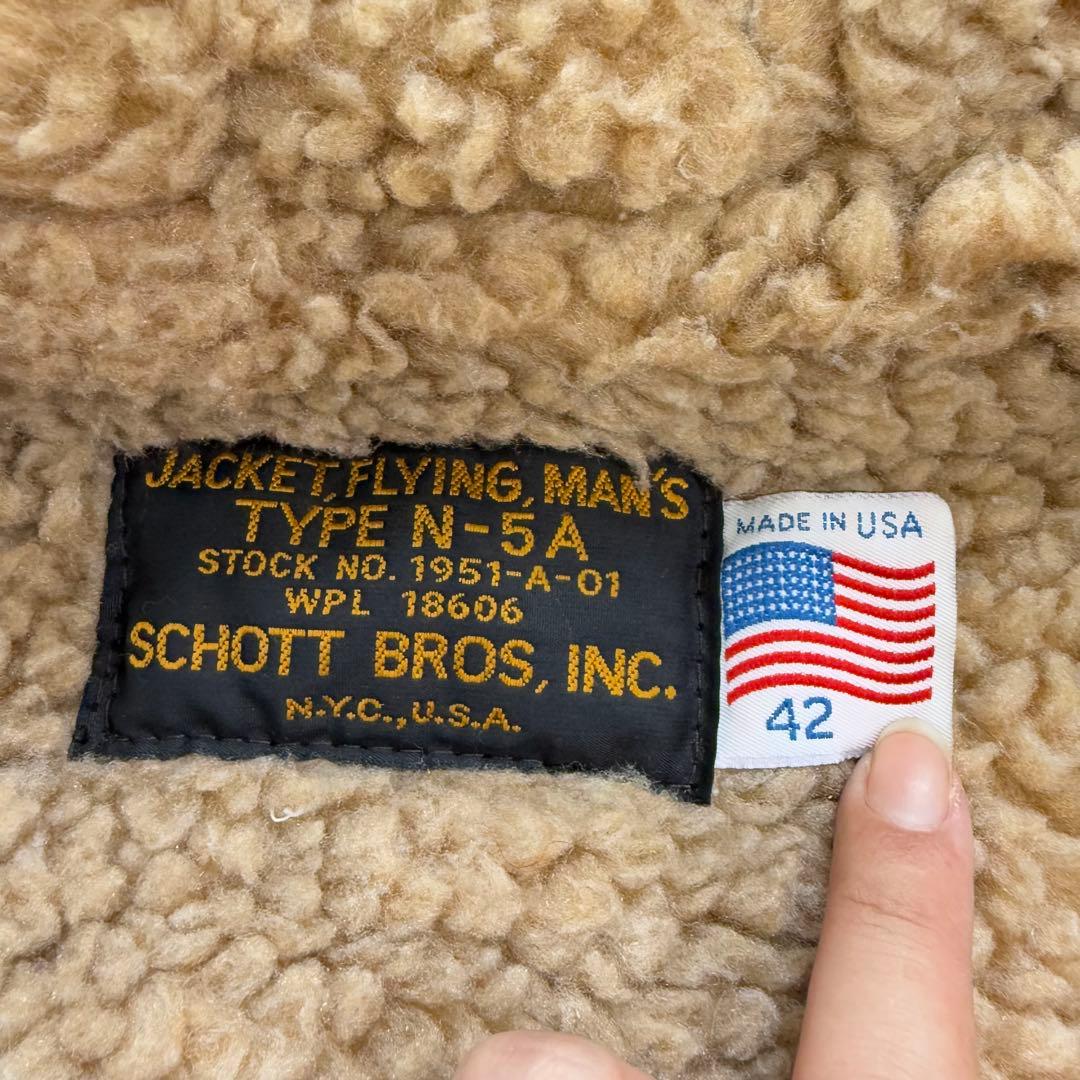 ショット N-5A レザージャケット ファー アメリカ製 C734