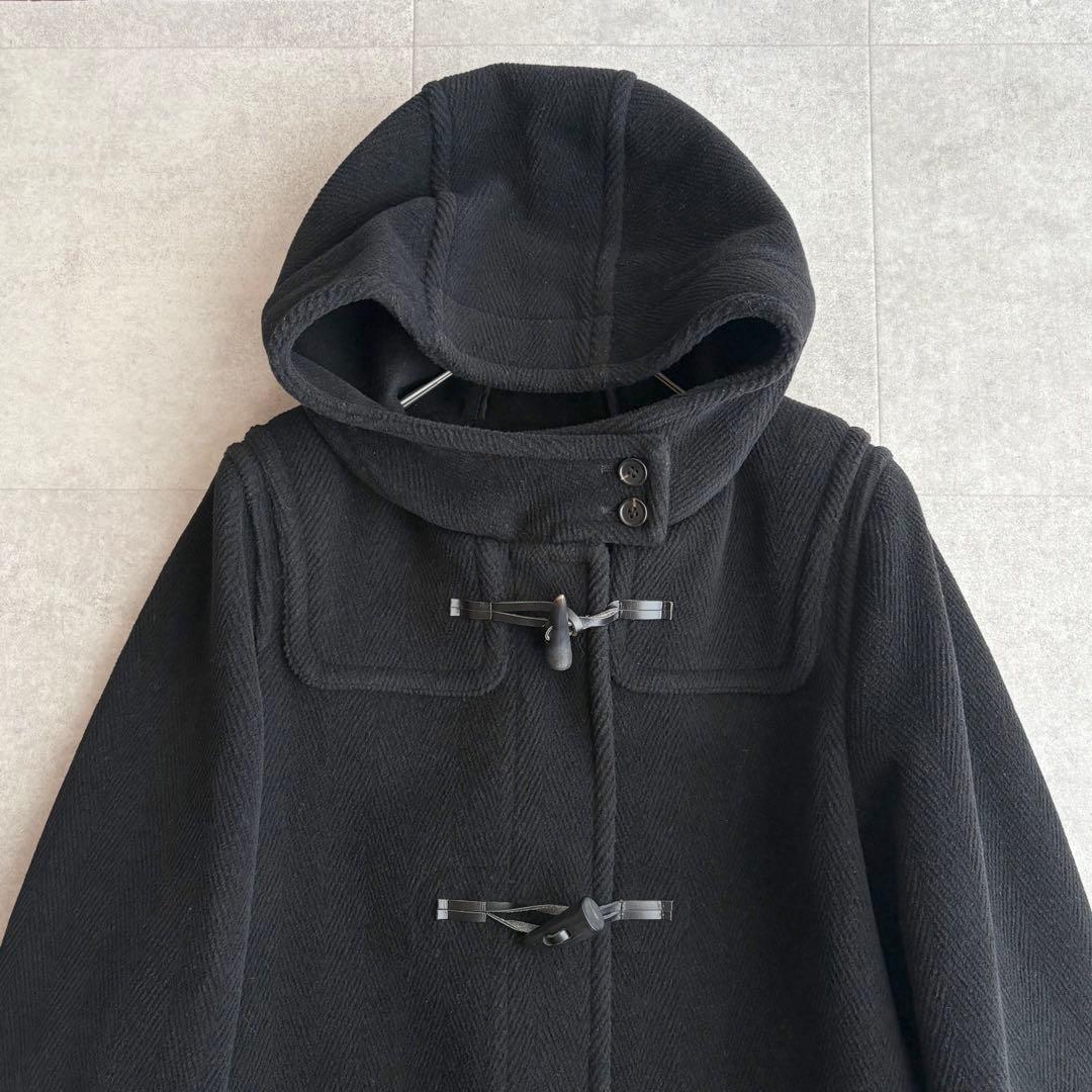 大きいサイズ✨ 23区 ヘリンボーン ダッフルコート ブラック 46