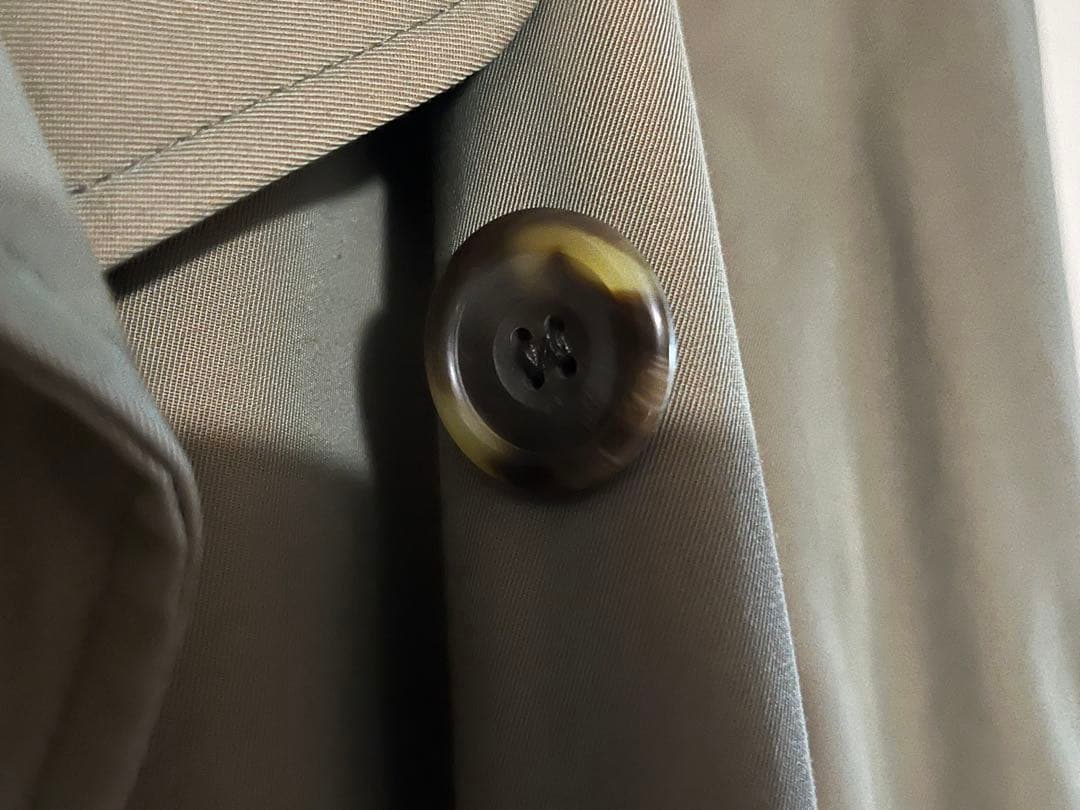 【美品】ロングトレンチコート　玉虫色　XL