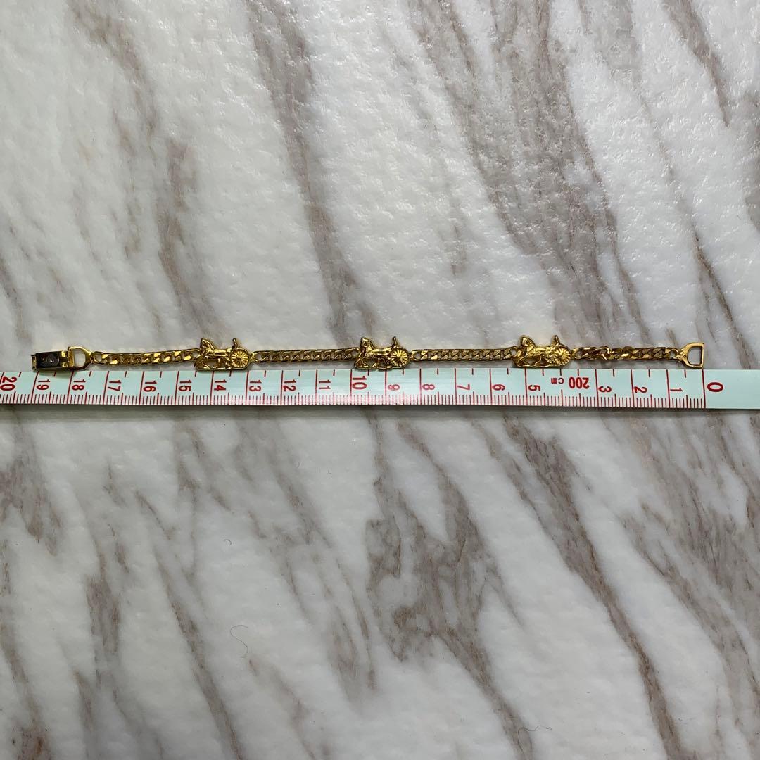 90s　CELINE　ブレスレッド　馬車　喜平ゴールド　イタリア製　ヴィンテージ