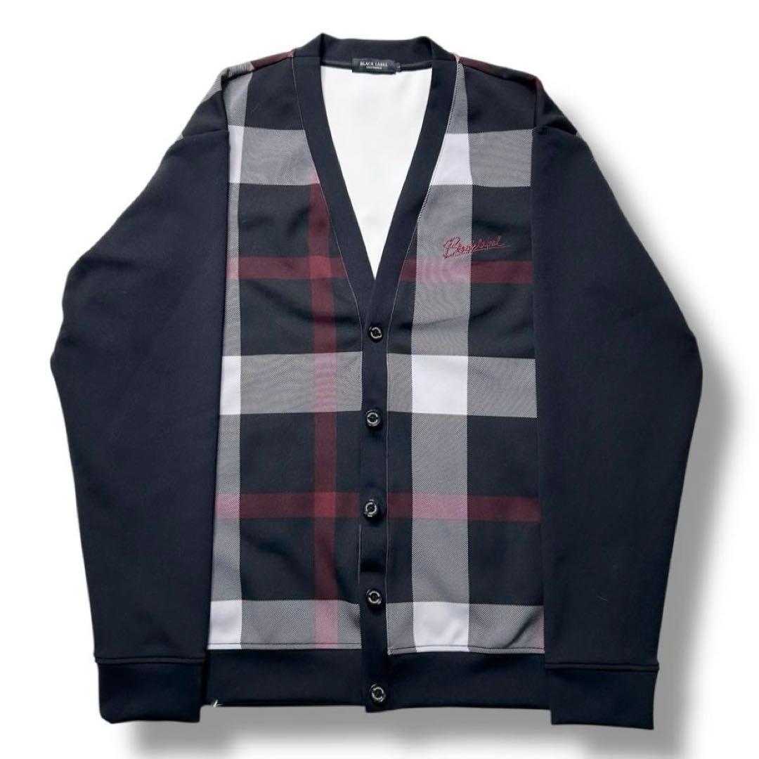 【美品】ブラックレーベルクレストブリッジ チェック カーディガン WEB限定