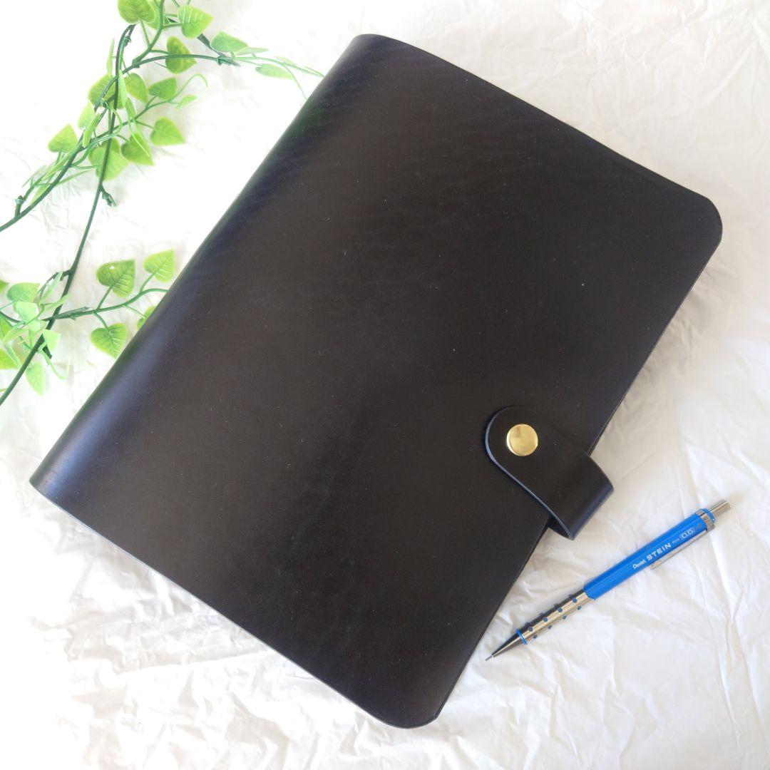 【真鍮と本革のルーズリーフバインダー　B5サイズ】ルーズリーフファイル　26穴