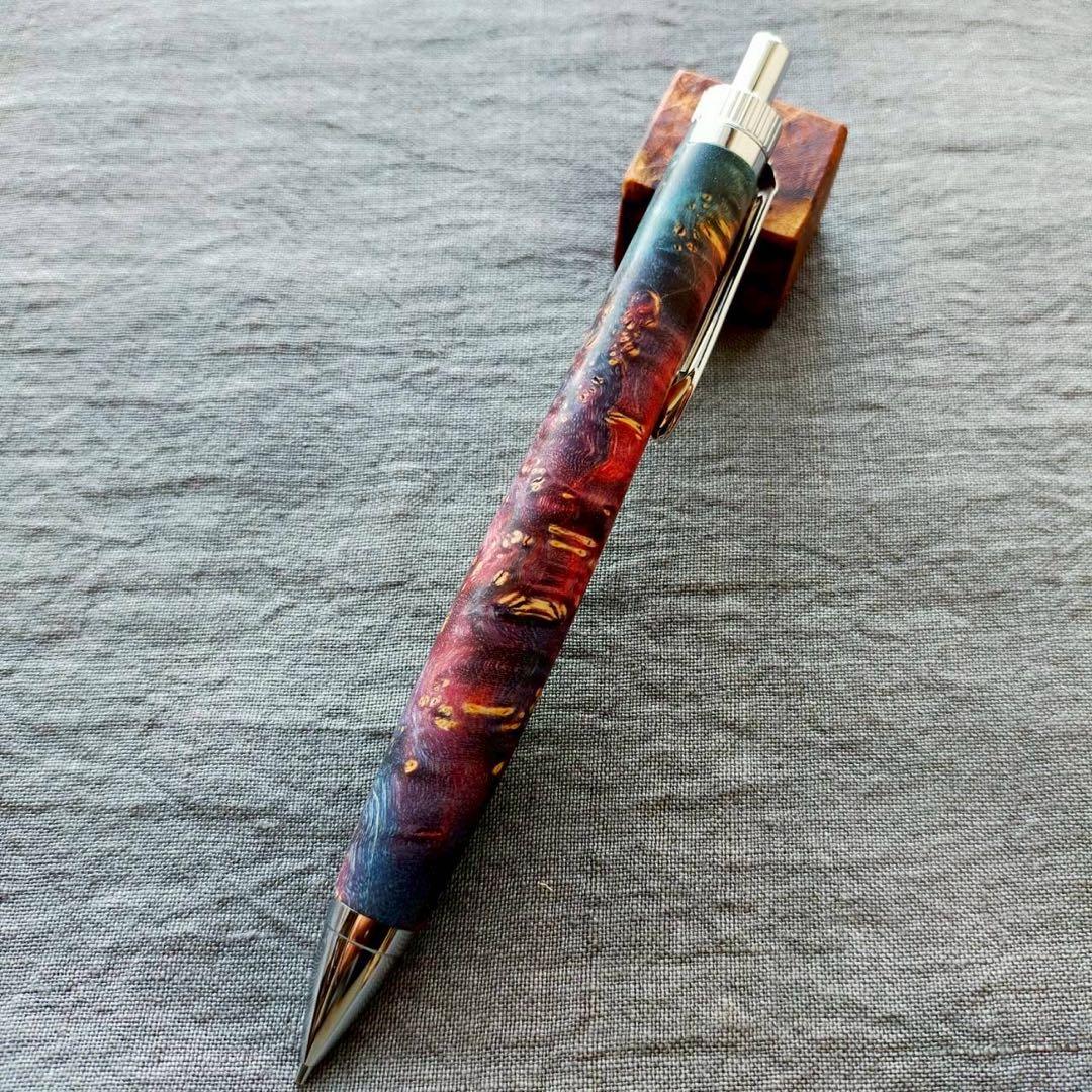 【黎明】　スタビライズドウッド　ハンドメイド　木軸シャープペン　0.5mm