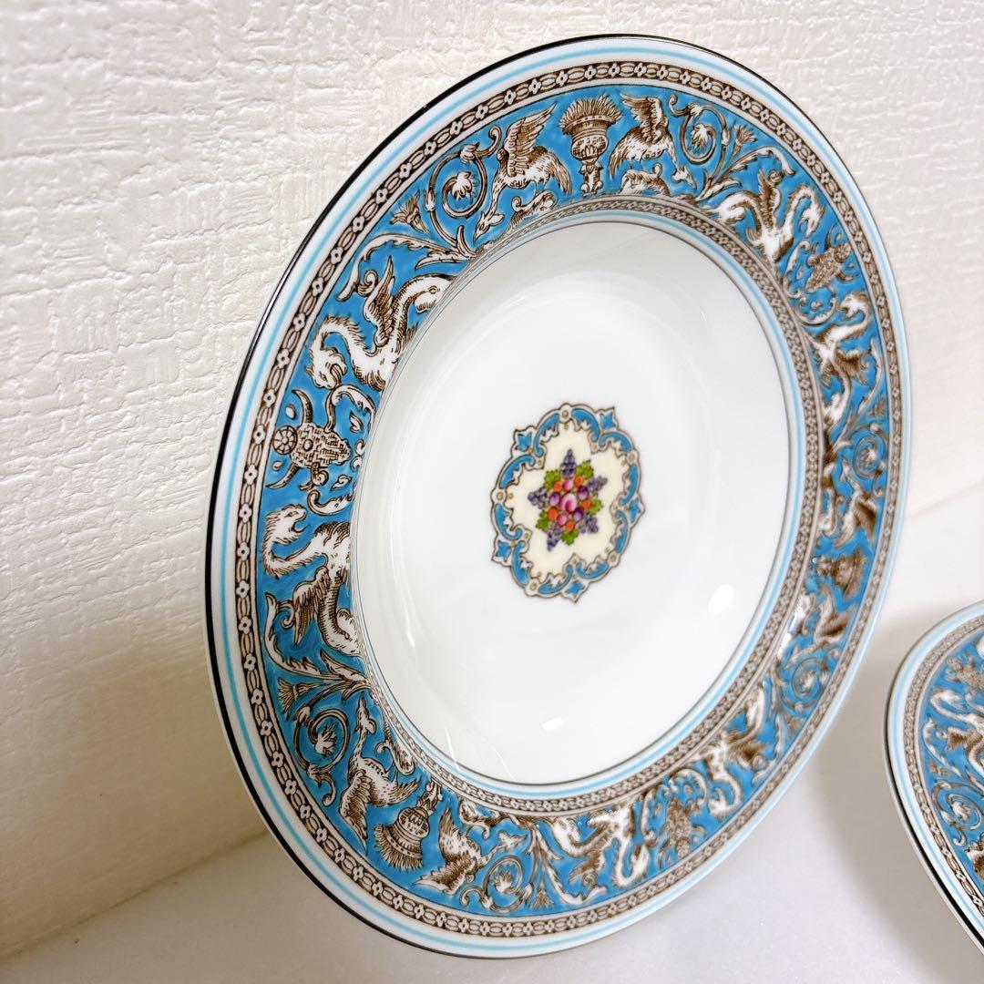 285 黒壺 スープボウル3P フィロレンティーン ターコイズ ウェッジウッド