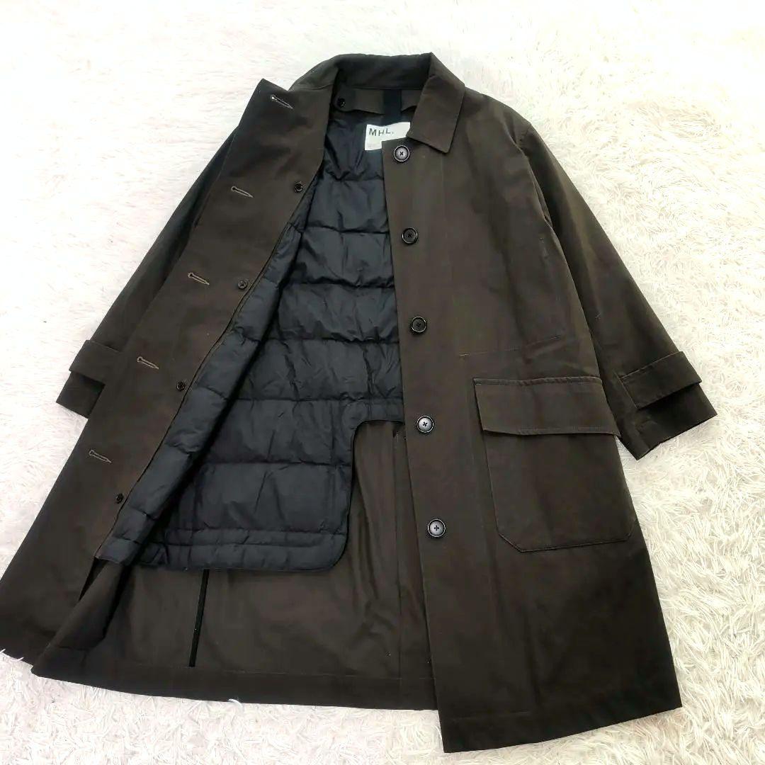 現行 MHL.マーガレットハウエル 2way インナーダウン付 ステンカラー S