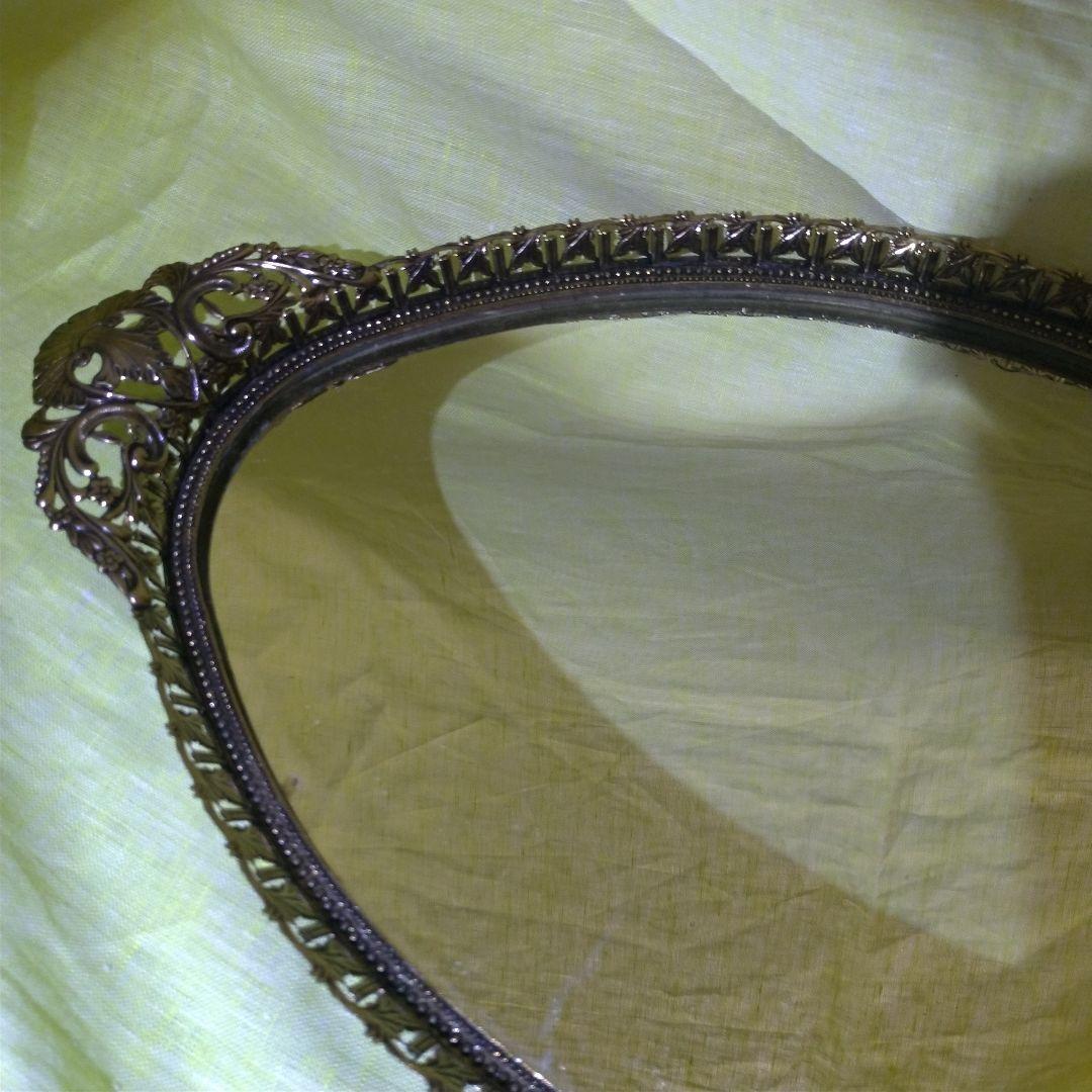 資生堂　花椿クラブ　鏡　ミラー　アンティーク　ビーンズミラー　雑貨