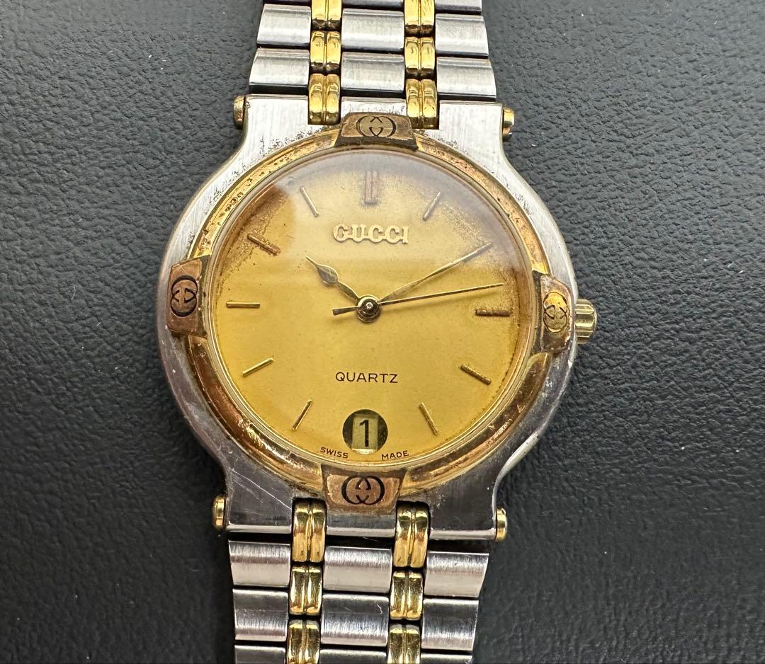 【ジャンク品】希少　GUCCI 9000 ペアウォッチ 付属品完備