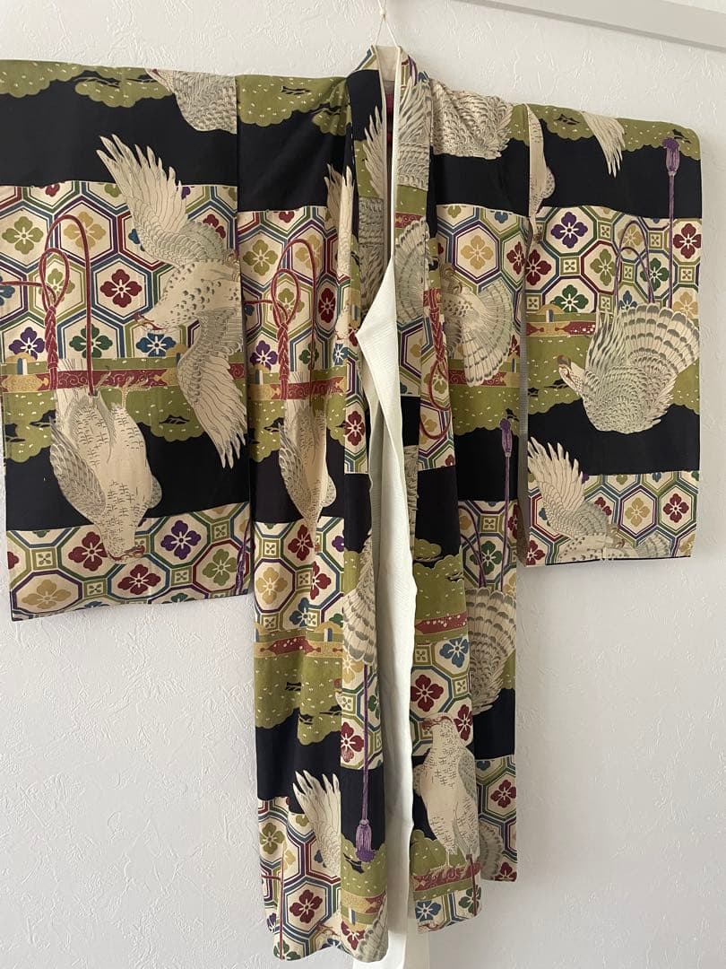 七五三　3歳　アンティークお着物セット　正絹　抹茶色の総絞り被布　ブーツ