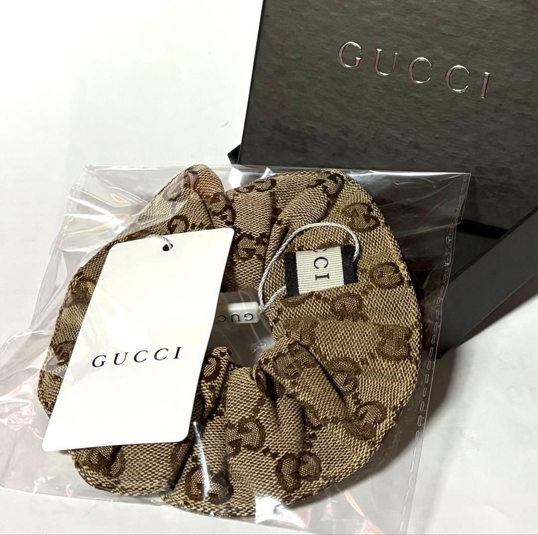おはる！☆GUCCIグッチ☆ヘアゴムシュシュGGシマレーザー ボックス付