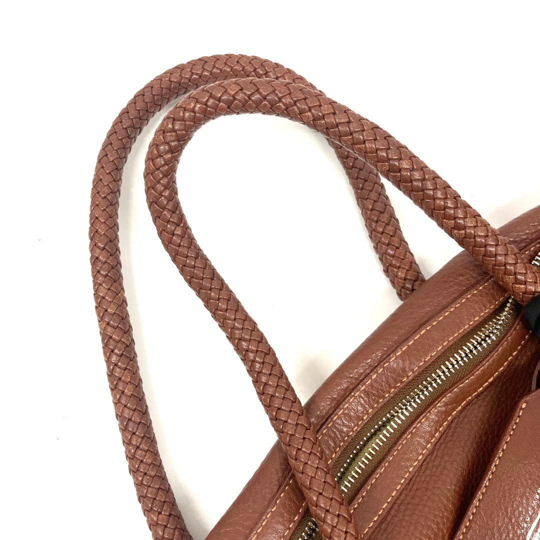 【希少】ポールスチュアート2way ボストンバッグ チャーム レザー ブラウン⭐︎