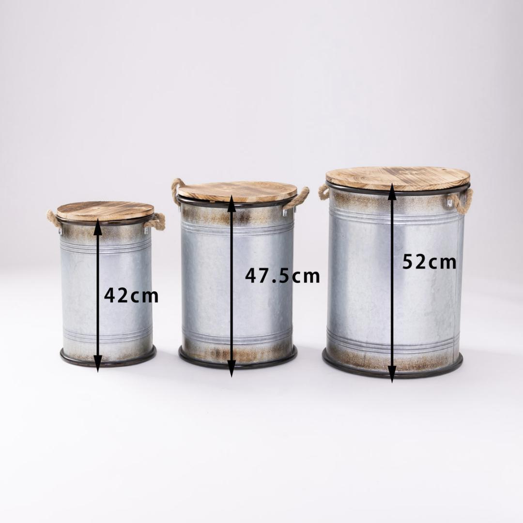 ブリキスツール ３サイズセット