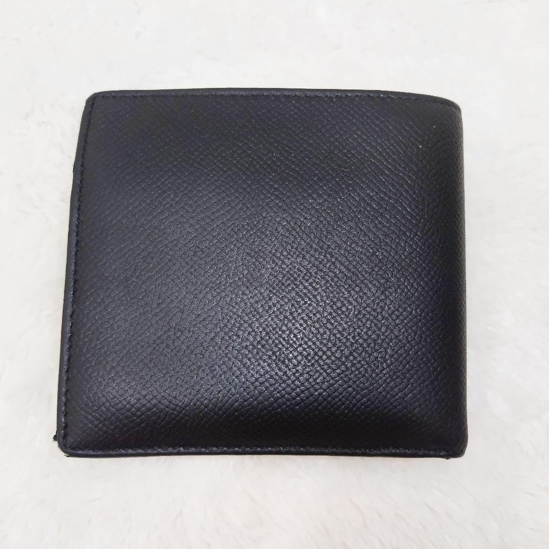 ブルガリ BVLGARI 2つ折り財布 シボ革 ブラック