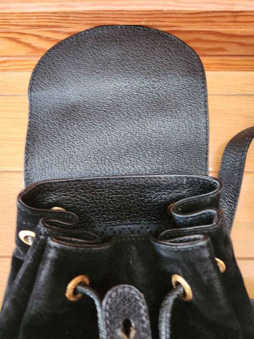 GUCCI　バンブー　黒スエードリュック バンブーハンドル