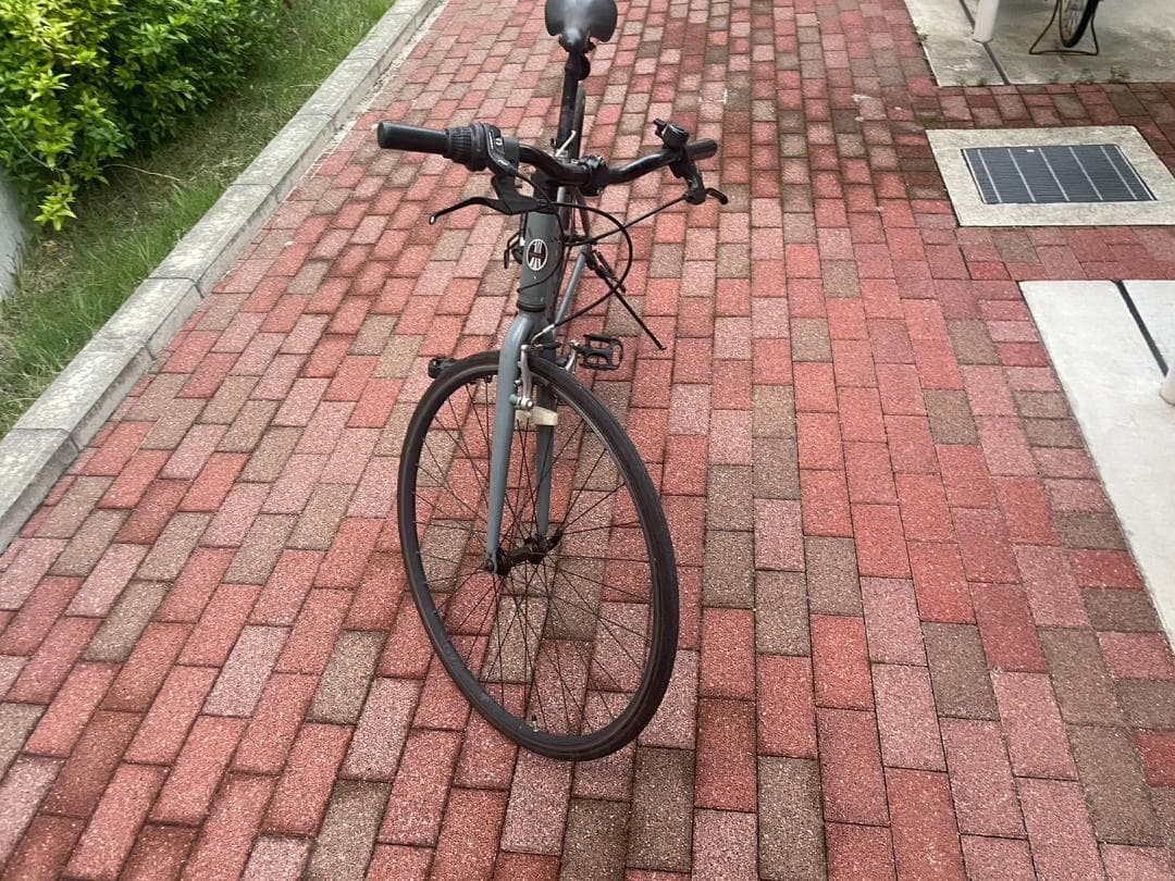 グレー アルミニウムフレーム ロードバイク