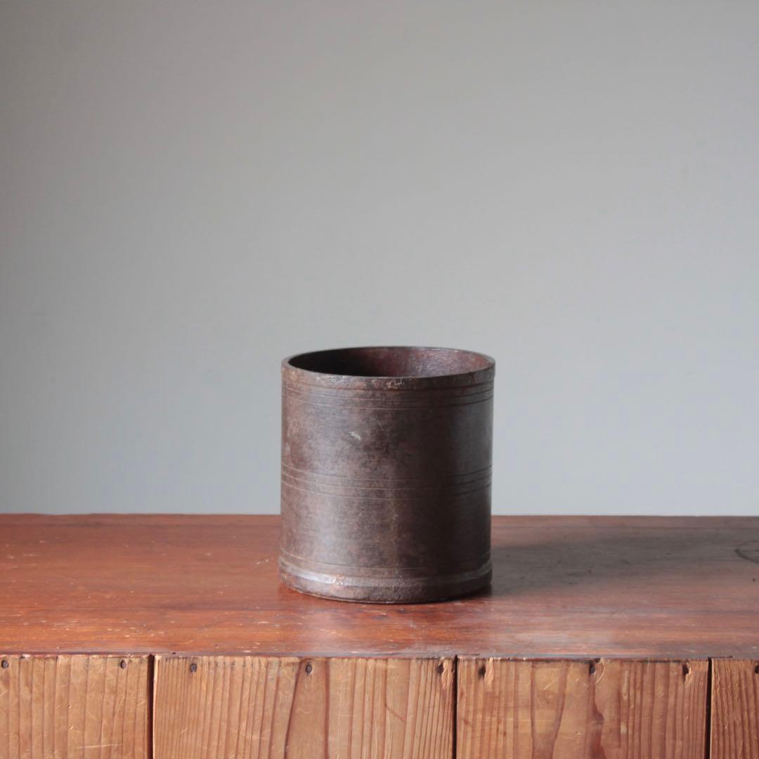 鉄 筒容器 古道具 アンティーク ブロカント