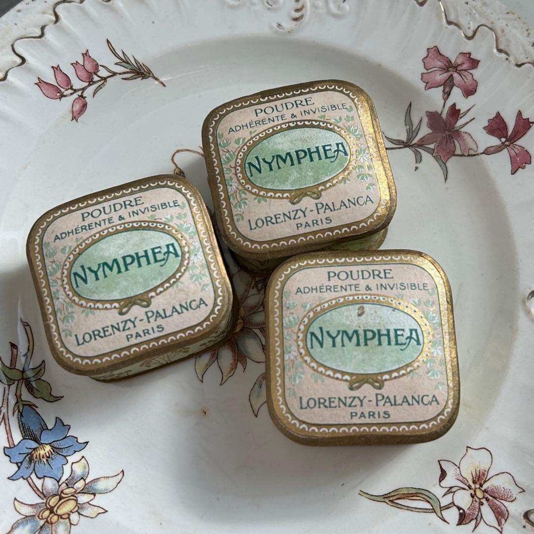 フランスアンティーク　NYMPHEA パウダーボックス　3個セット