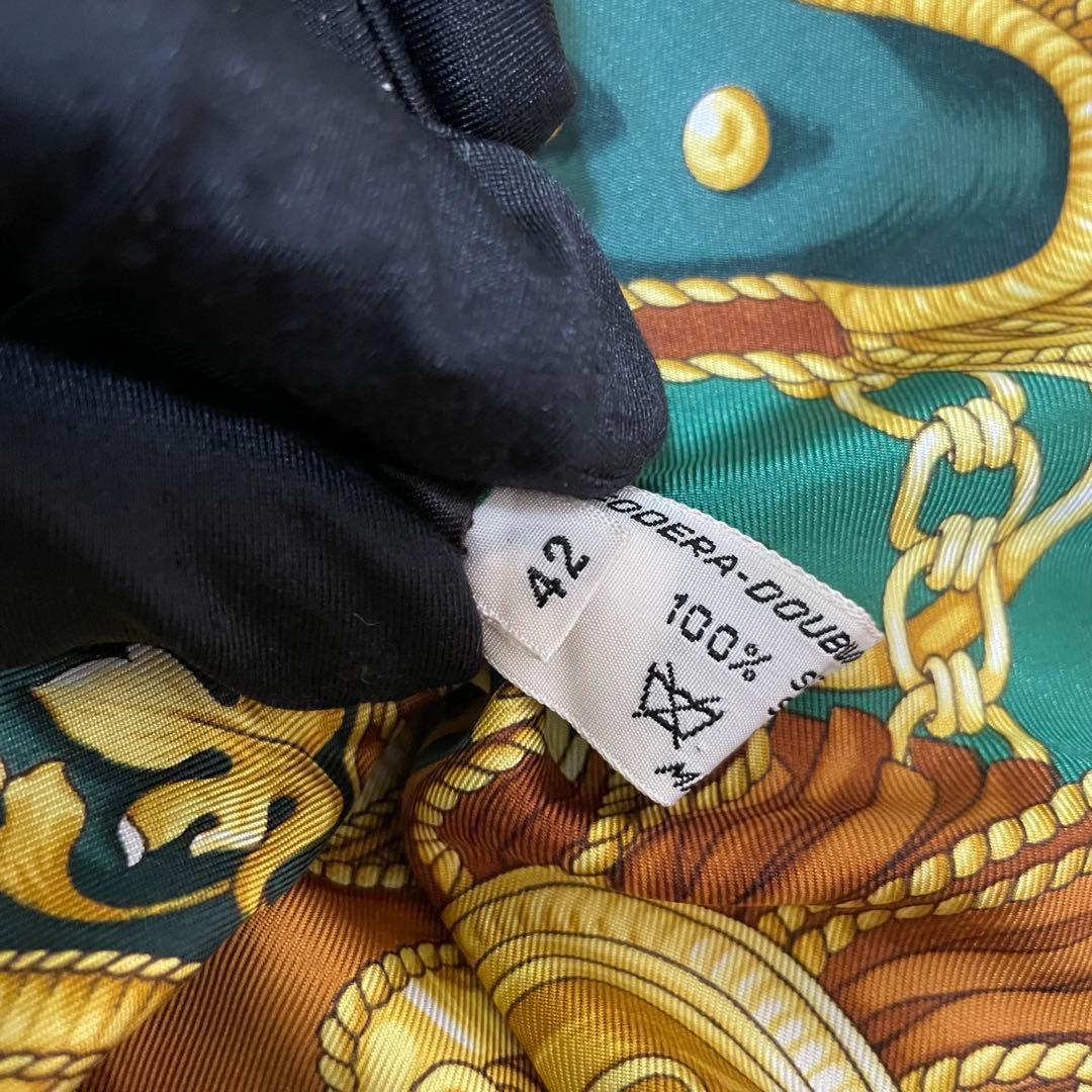 42/XL相当 ヘルノ カシミヤコート キャメルブラウン 裏地スカーフ柄 ダブル