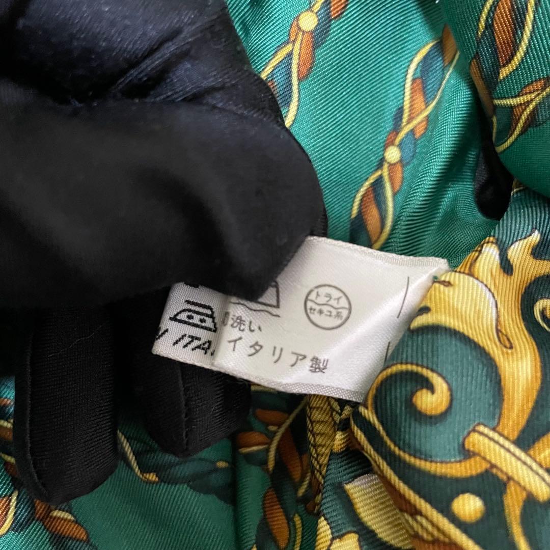 42/XL相当 ヘルノ カシミヤコート キャメルブラウン 裏地スカーフ柄 ダブル