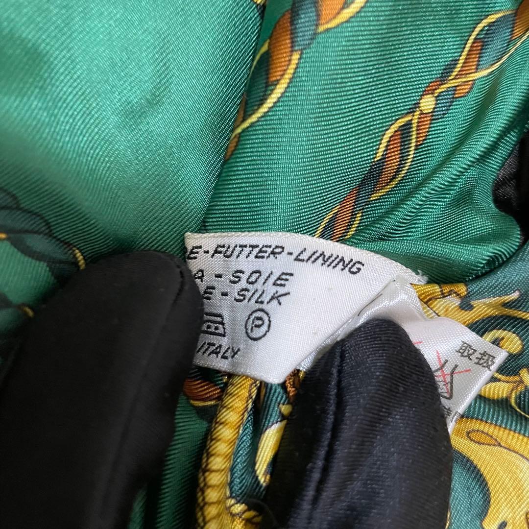 42/XL相当 ヘルノ カシミヤコート キャメルブラウン 裏地スカーフ柄 ダブル