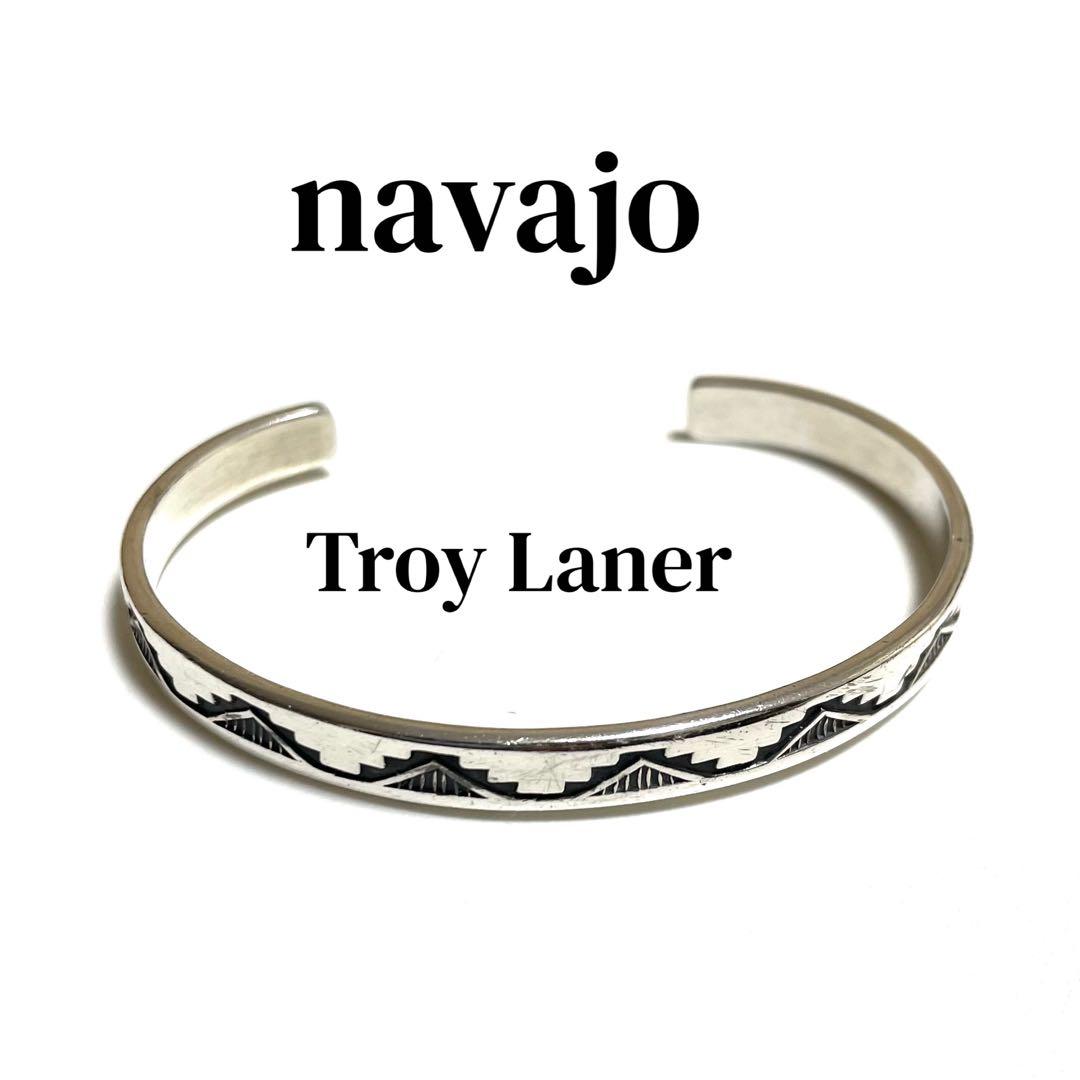 navajo Troy Laner OLDスタンプ ワーク バングル　希少