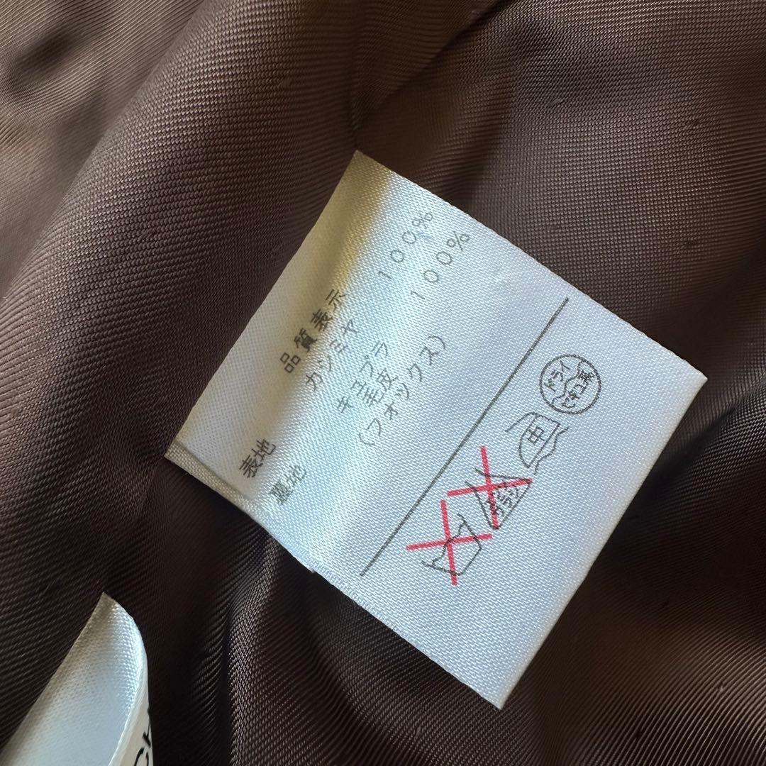 美品✨レリアン×ロロピアーナ　カシミヤ100%ロングコートブラウン　大きいサイズ