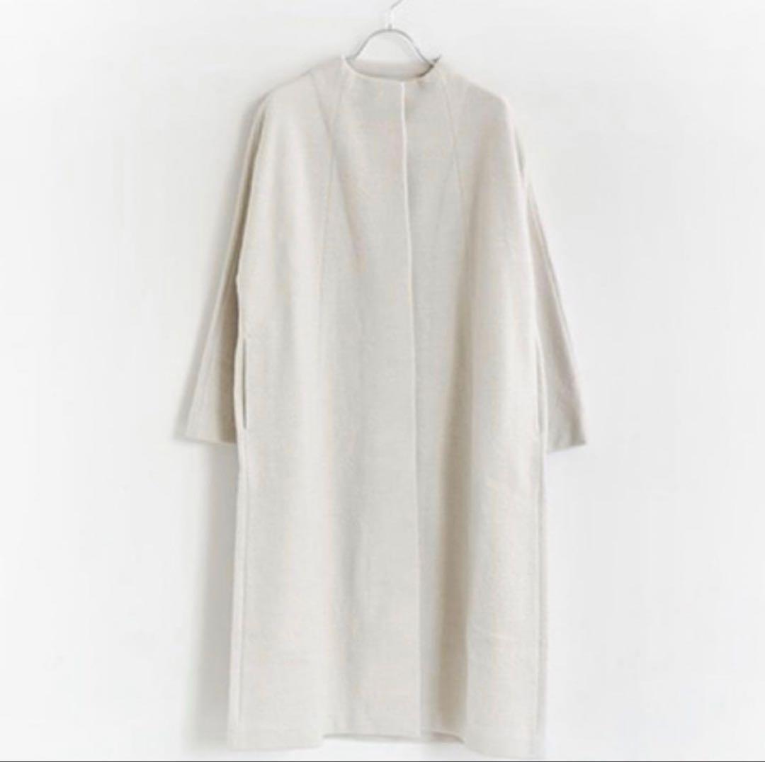 ジャケット・アウター evam eva press wool coat ivory 2