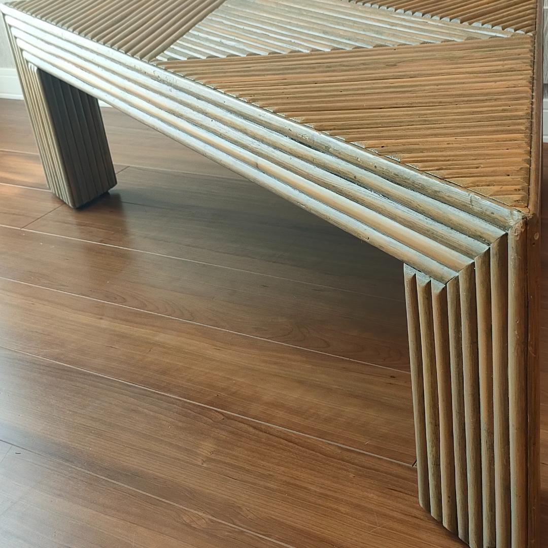 カサブランカ　ローテーブル　ラタン　コーヒーテーブル