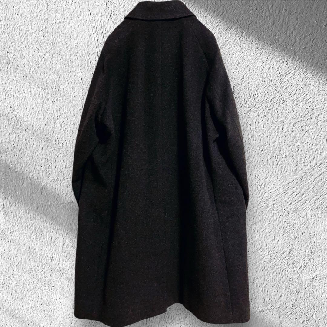 極美品　J.PRESS ダークグレー ステンカラーコート ウール　カシミア