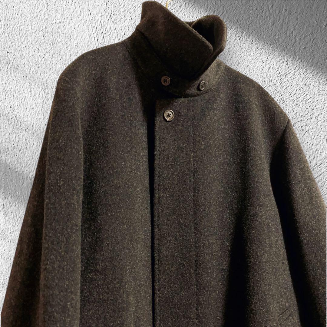 極美品　J.PRESS ダークグレー ステンカラーコート ウール　カシミア